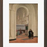 Constantin Hansen – Das Innere der St.Bendt-Kirche in Ringsted 1829 | Giclée Kunstdruck gerahmt
