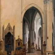Constantin Hansen – Das Innere von S. Maria Minerva in Rom 1839 | Giclée Kunstdruck gerahmt