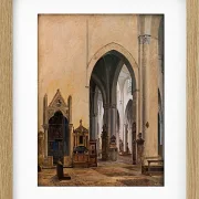 Constantin Hansen – Das Innere von S. Maria Minerva in Rom 1839 | Giclée Kunstdruck gerahmt