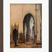 Constantin Hansen – Das Innere von S. Maria Minerva in Rom 1839 | Giclée Kunstdruck gerahmt