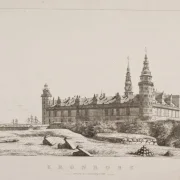 Constantin Hansen | Kronborg set fra nordvestsiden - 1834 | Indrammet kunsttryk | Danmarks Guldalder | formida