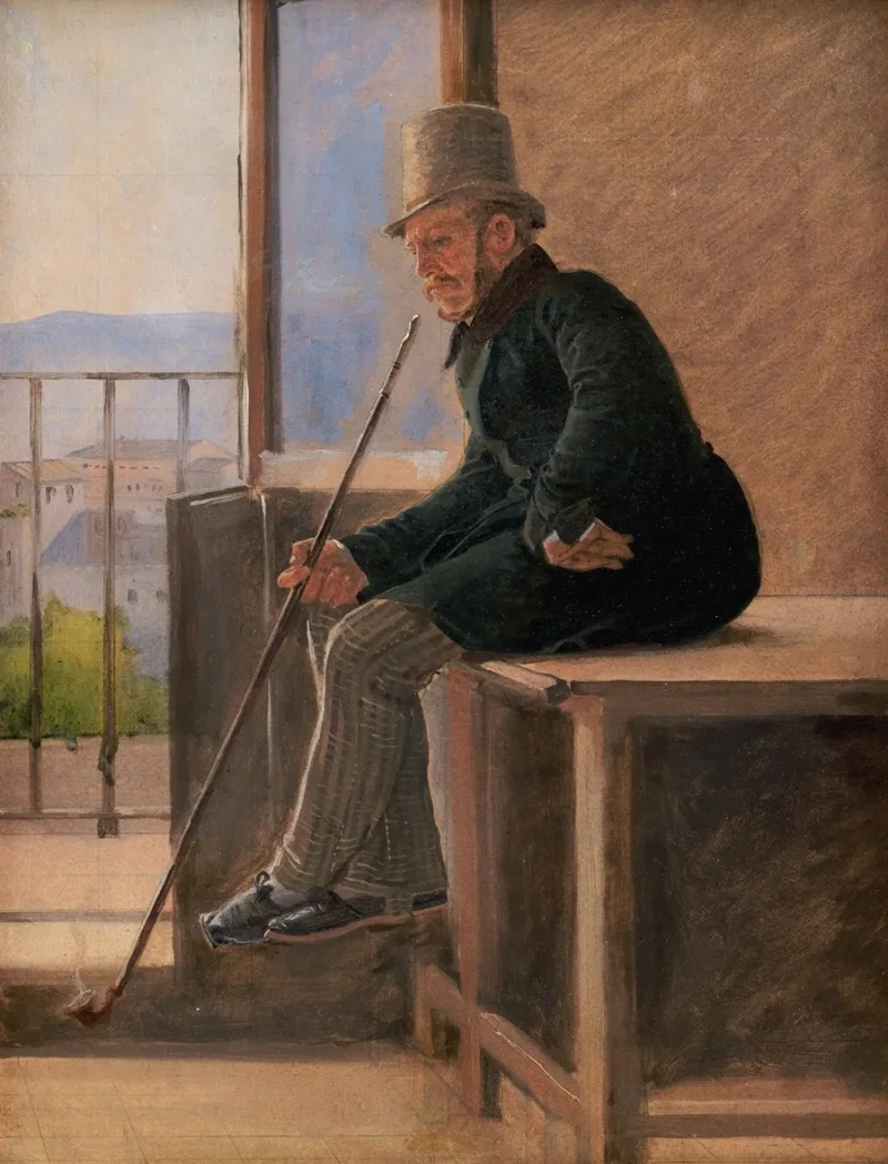 Constantin Hansen – Der Maler Jørgen Sonne 1837 | Giclée Kunstdruck gerahmt