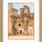 Constantin Hansen – Der Tempel der Minerva auf dem Forum von Nerva in Rom 1840 | Giclée Kunstdruck gerahmt