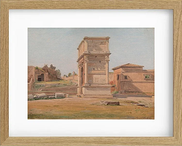 Constantin Hansen – Der Titusbogen in Rom 1839 | Giclée Kunstdruck gerahmt
