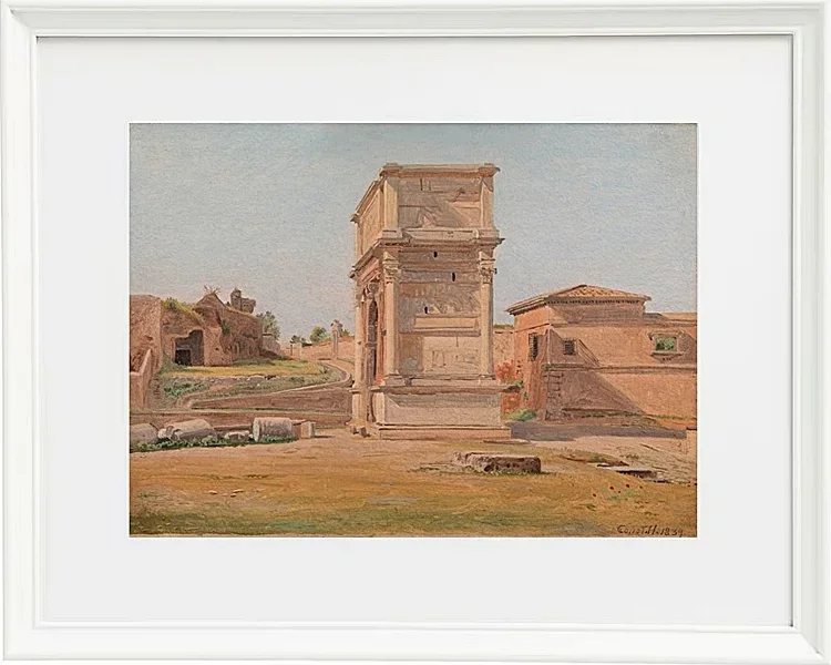 Constantin Hansen – Der Titusbogen in Rom 1839 | Giclée Kunstdruck gerahmt