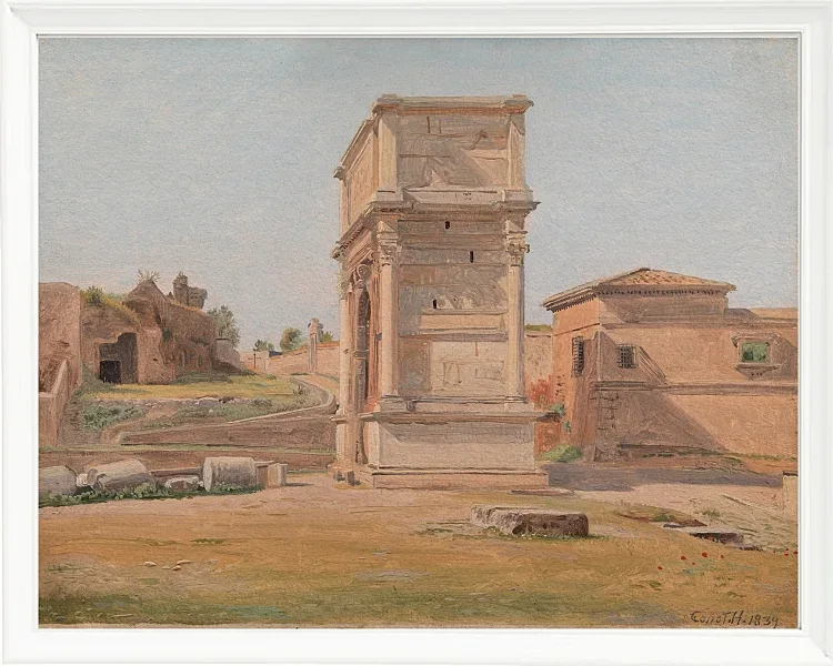 Constantin Hansen – Der Titusbogen in Rom 1839 | Giclée Kunstdruck gerahmt