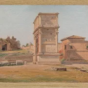 Constantin Hansen – Der Titusbogen in Rom 1839 | Giclée Kunstdruck gerahmt