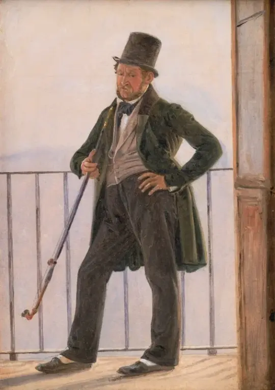 Constantin Hansen | Maleren Albert Küchler - 1837 | Indrammet kunsttryk | Danmarks Guldalder | formida