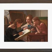 Constantin Hansen – Die Schwestern des Künstlers; Alvilde, Ida und Henriette 1827 | Giclée Kunstdruck gerahmt