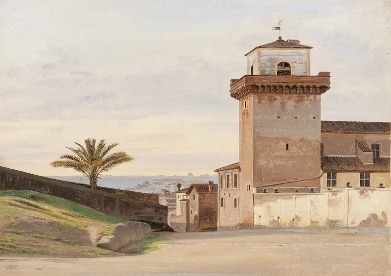 Constantin Hansen | San Pietro-kirken, Vincoli, Rom - 1836 | Indrammet kunsttryk | Danmarks Guldalder | formida