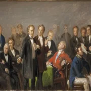 Constantin Hansen | Den grundlovgivende forsamling - 1819 | Indrammet kunsttryk | Danmarks Guldalder | formida