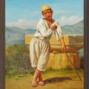 Constantin Hansen – Ein Hirtenjunge aus Pæstum 1841 | Giclée Kunstdruck gerahmt