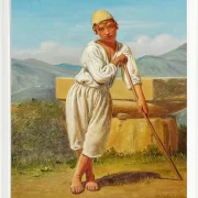 Constantin Hansen – Ein Hirtenjunge aus Pæstum 1841 | Giclée Kunstdruck gerahmt
