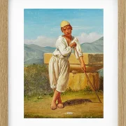 Constantin Hansen – Ein Hirtenjunge aus Pæstum 1841 | Giclée Kunstdruck gerahmt
