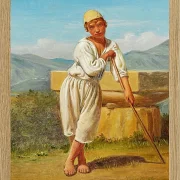 Constantin Hansen – Ein Hirtenjunge aus Pæstum 1841 | Giclée Kunstdruck gerahmt