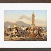 Constantin Hansen – Ein Rezitator von „Furious Orlando“ im Molo, Neapel 1839 | Giclée Kunstdruck gerahmt