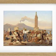 Constantin Hansen – Ein Rezitator von „Furious Orlando“ im Molo, Neapel 1839 | Giclée Kunstdruck gerahmt