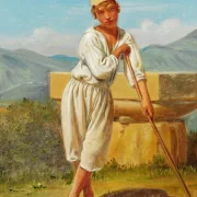 Constantin Hansen | En hyrdedreng fra Pæstum - 1841 | Indrammet kunsttryk | Danmarks Guldalder | formida