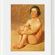 Constantin Hansen – Ein sitzender Lazzaron 1838 | Giclée Kunstdruck gerahmt