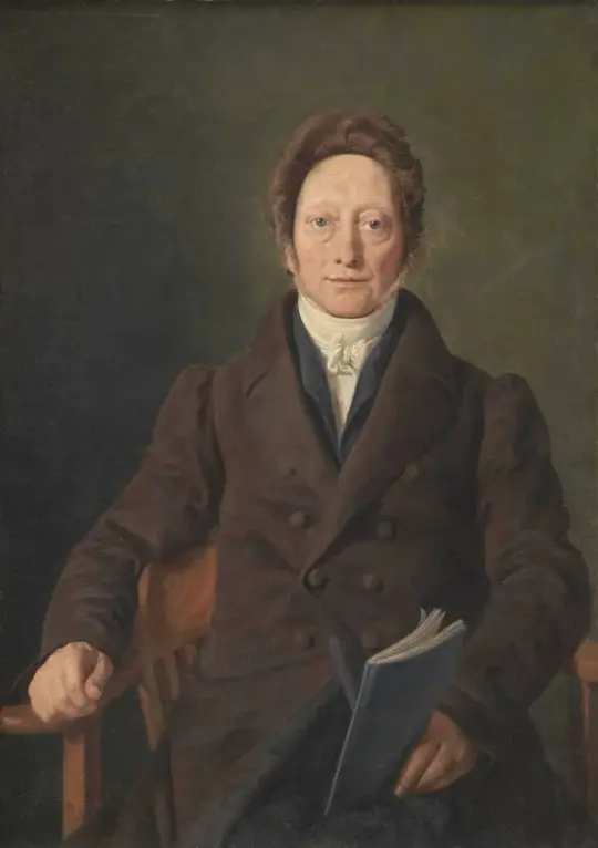 Constantin Hansen | Konsistorialråd J. Ernst Wegener - 1834 | Indrammet kunsttryk | Danmarks Guldalder | formida