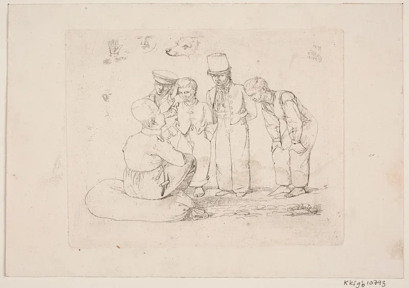 Constantin Hansen | En russisk matros på Toldboden - 1827 | Indrammet kunsttryk | Danmarks Guldalder | formida