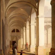 Constantin Hansen | Portik på Christiansborg Slot, København - 1826 | Indrammet kunsttryk | Danmarks Guldalder | formida