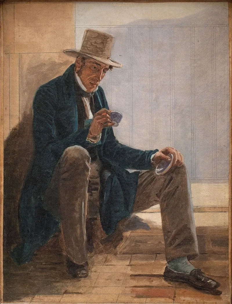 Constantin Hansen – Martinus Rørbye 1837 | Giclée Kunstdruck gerahmt