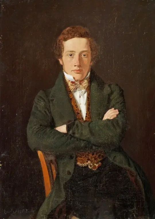 Constantin Hansen | Portræt af Martin Hammerich - 1835 | Indrammet kunsttryk | Danmarks Guldalder | formida