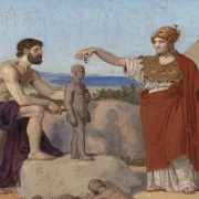 Constantin Hansen | Prometheus danner mennesket af ler - 1845 | Indrammet kunsttryk | Danmarks Guldalder | formida