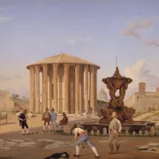 Constantin Hansen – Platz des Mundes der Wahrheit 1837 | Giclée Kunstdruck gerahmt