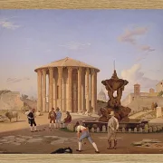 Constantin Hansen – Platz des Mundes der Wahrheit 1837 | Giclée Kunstdruck gerahmt