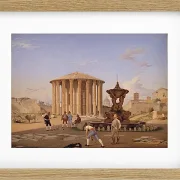 Constantin Hansen – Platz des Mundes der Wahrheit 1837 | Giclée Kunstdruck gerahmt