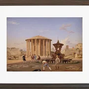 Constantin Hansen – Platz des Mundes der Wahrheit 1837 | Giclée Kunstdruck gerahmt