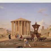 Constantin Hansen – Platz des Mundes der Wahrheit 1837 | Giclée Kunstdruck gerahmt