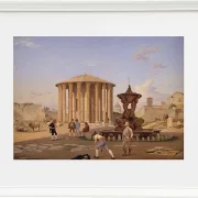 Constantin Hansen – Platz des Mundes der Wahrheit 1837 | Giclée Kunstdruck gerahmt