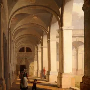 Constantin Hansen – Portikus von Schloss Christiansborg, Kopenhagen 1826 | Giclée Kunstdruck gerahmt