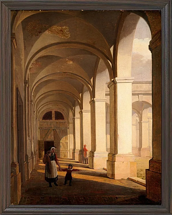 Constantin Hansen – Portikus von Schloss Christiansborg, Kopenhagen 1826 | Giclée Kunstdruck gerahmt