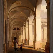 Constantin Hansen – Portikus von Schloss Christiansborg, Kopenhagen 1826 | Giclée Kunstdruck gerahmt