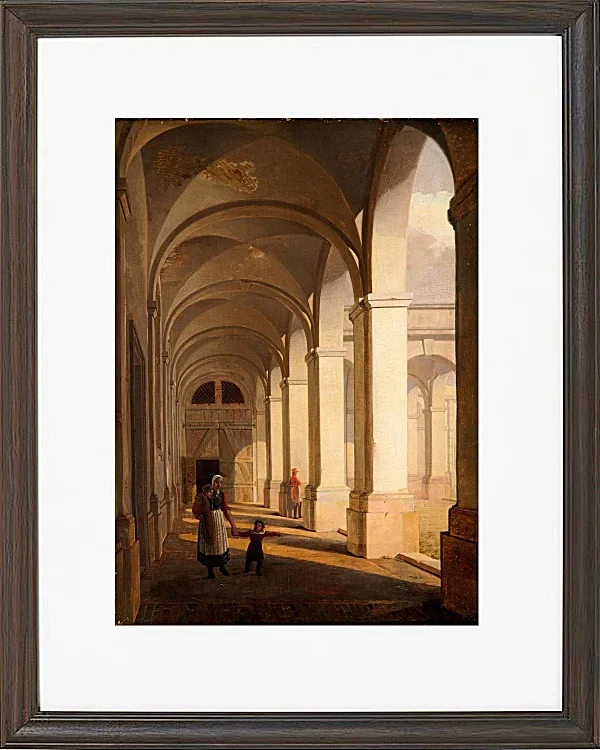 Constantin Hansen – Portikus von Schloss Christiansborg, Kopenhagen 1826 | Giclée Kunstdruck gerahmt