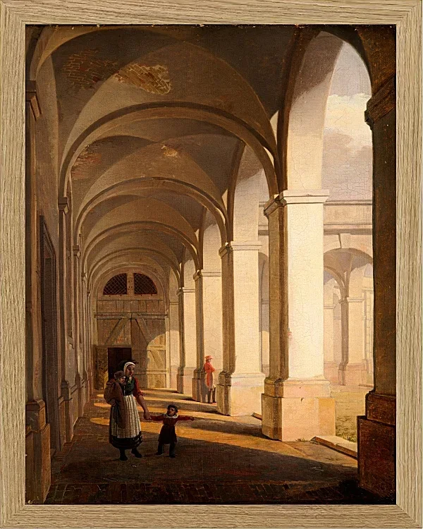 Constantin Hansen – Portikus von Schloss Christiansborg, Kopenhagen 1826 | Giclée Kunstdruck gerahmt
