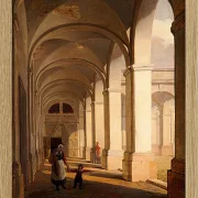 Constantin Hansen – Portikus von Schloss Christiansborg, Kopenhagen 1826 | Giclée Kunstdruck gerahmt