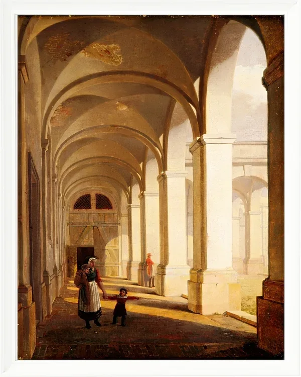 Constantin Hansen – Portikus von Schloss Christiansborg, Kopenhagen 1826 | Giclée Kunstdruck gerahmt