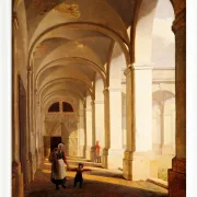 Constantin Hansen – Portikus von Schloss Christiansborg, Kopenhagen 1826 | Giclée Kunstdruck gerahmt