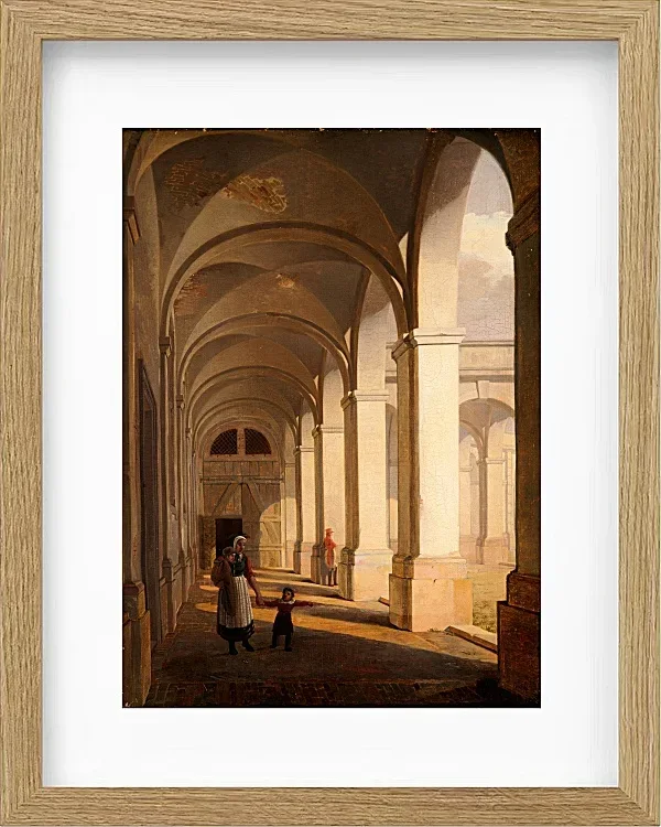 Constantin Hansen – Portikus von Schloss Christiansborg, Kopenhagen 1826 | Giclée Kunstdruck gerahmt