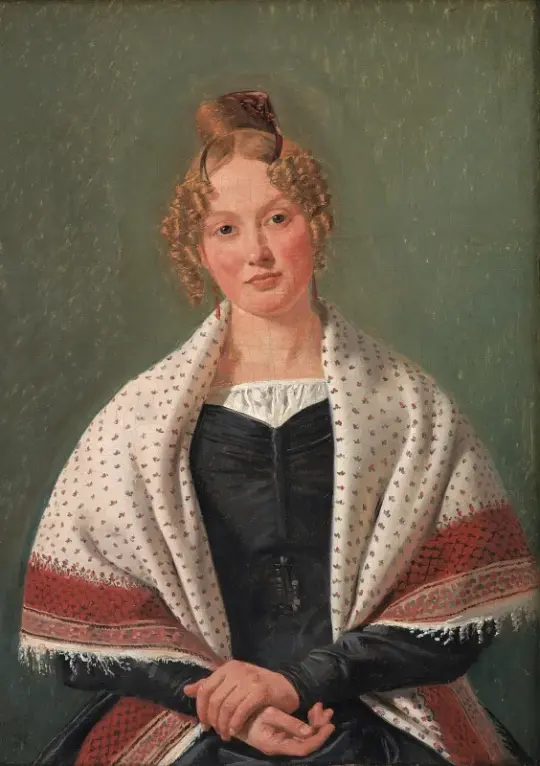 Constantin Hansen | Portræt af Hanne Wanscher - 1835 | Indrammet kunsttryk | Danmarks Guldalder | formida