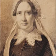 Constantin Hansen | Portrait of Frederikke Vilhelmine Hage - 1851 | Indrammet kunsttryk | Danmarks Guldalder | formida