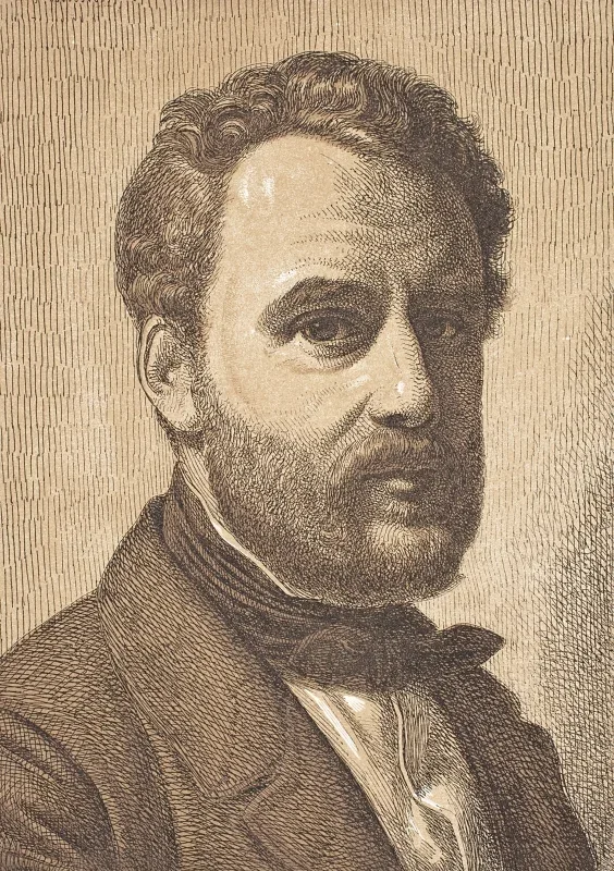 Constantin Hansen | Porträt von Wilhelm Marstrand – 1851 | Gerahmter Kunstdruck | Goldenes Zeitalter Dänemark | formida