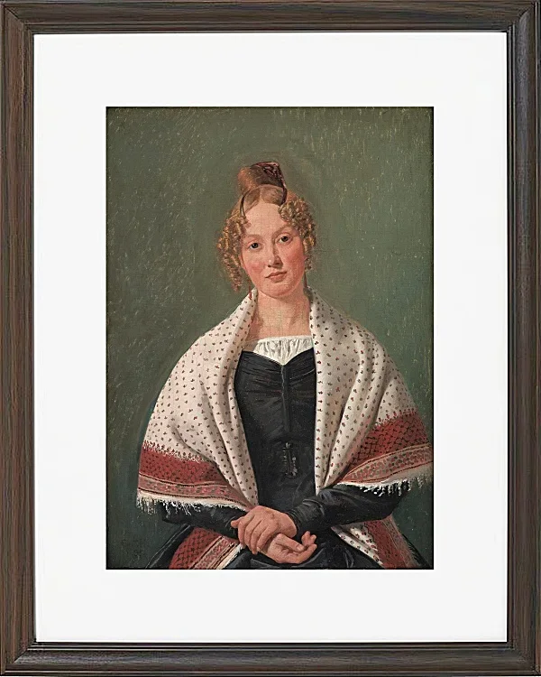 Constantin Hansen – Porträt von Hanne Wanscher 1835 | Giclée Kunstdruck gerahmt