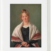 Constantin Hansen – Porträt von Hanne Wanscher 1835 | Giclée Kunstdruck gerahmt