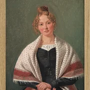 Constantin Hansen – Porträt von Hanne Wanscher 1835 | Giclée Kunstdruck gerahmt